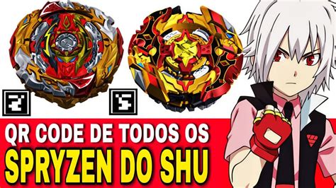 Qr Codes De Todos Os Spryzen Do Shu Kurenai Beyblade Burst App Youtube