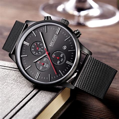 Fashion Simple Stylish Top Luxury Brand Megir Watches Men Stainless