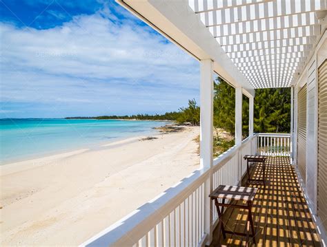 White Balcony Overlooking Peaceful Beach Design Cuts