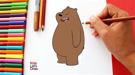 Cómo dibujar a PARDO de Osos Escandalosos KidsLetsDraw YouTube