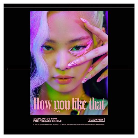 6 Blackpink Jennie How You Like That Teaser Poster 26 June 2020