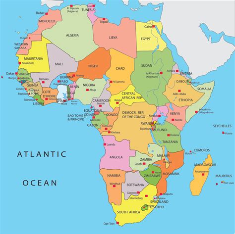 Printable Map Of Africa With Capitals Printable Maps