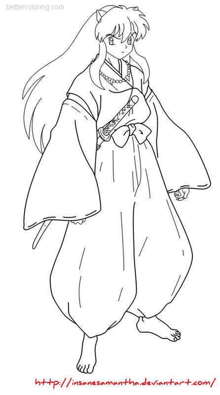 Inuyasha Coloring Pages By Insanesamantha Free Printable Coloring Pages