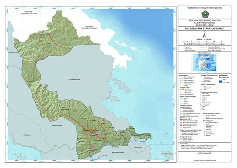 Struktur Ruang Kab Konawe Peta Map World Map