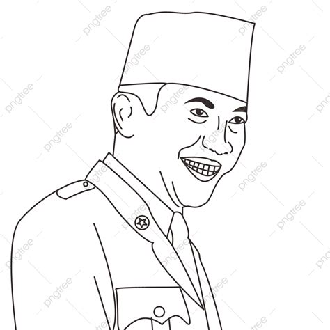 Ilustrasi Presidente Soekarno Tersenyum Png Soekarno Png Vetor Png