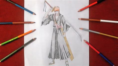 Drawing Ichigo Kurosaki Shinigami State Bleach Speed Drawing Time