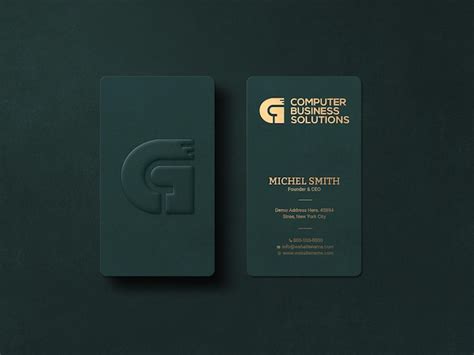 Premium Psd Modern And Luxury Business Card Mockup With Embossed Effect