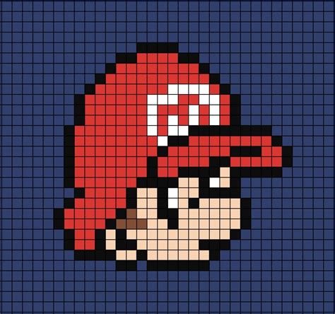 Baby Mario Face Pixel Art Pixel Art Pixel Art Games Pix Art