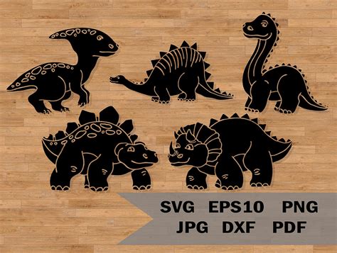 Dinosaur Template Svg Files For Cricut Jurassic Svg Etsy