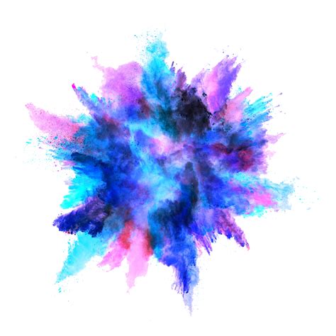 Blue Color Powder Explosion PNG Image PurePNG Free Transparent CC0