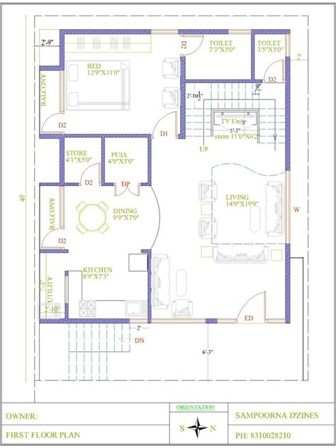 30x40 House Plans East Facing Jann Ocasio