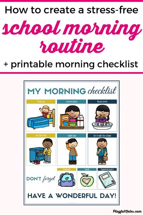 Printable Morning Routine Chart Labb By Ag