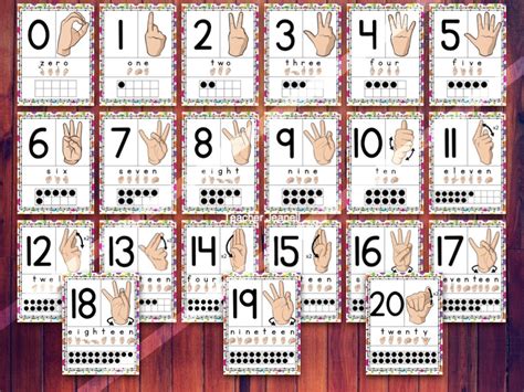 Free Printable Asl Number Chart