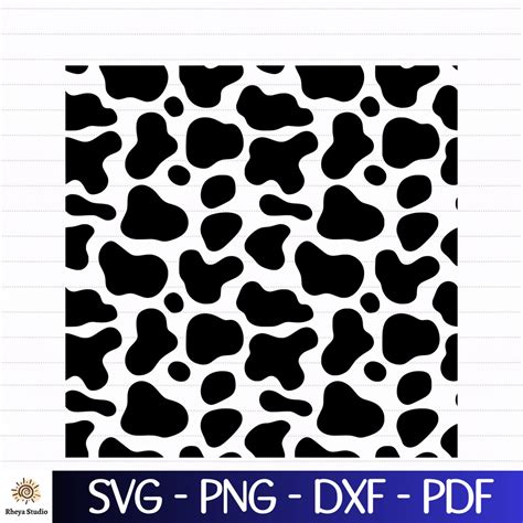 Cow Pattern Svg Cattle Print Svg Cow Spots Svg Cow Seamless Etsy