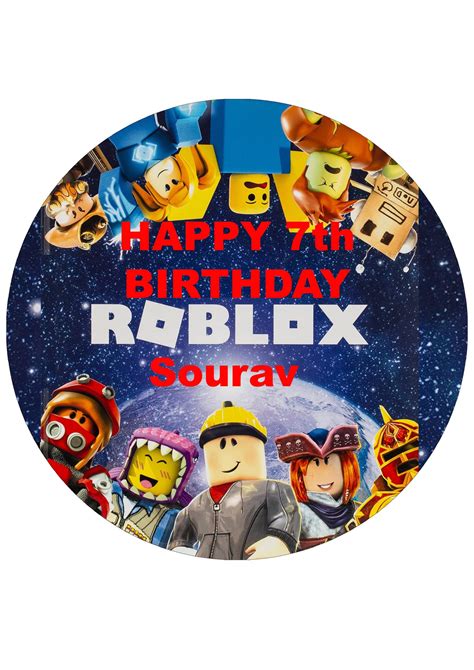 Roblox Round Cake Topper Edible Itty Bitty Cake Toppers