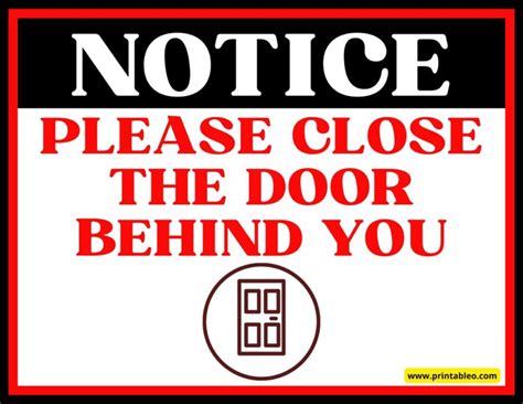 Printable Keep Door Closed Sign Keep Door Closed Sign 47 Off