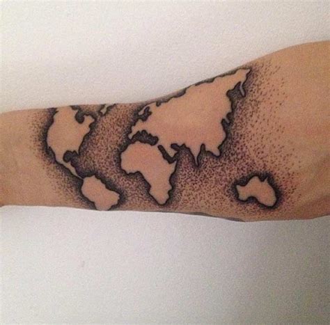 40 World Map Tattoos That Will Ignite Your Inner Travel Bug Tattooblend