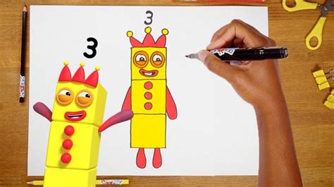 How To Draw Numberblock Three Drawing Tutorial For Kids Numberblocks