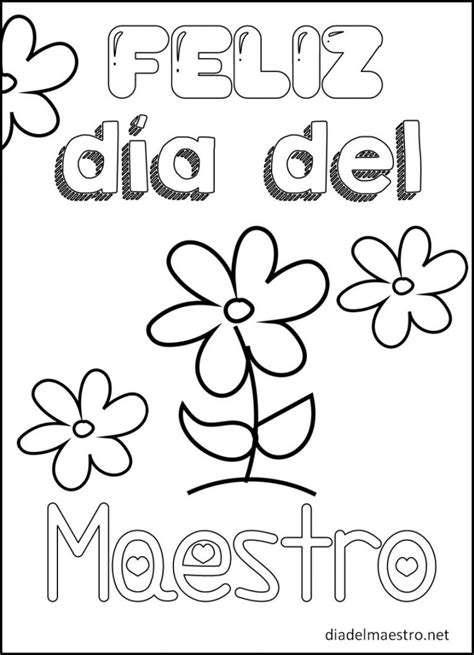 Dia Del Maestro Para Colorear