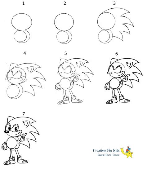 How To Draw Sonic The Hedgehog Step By Step Tutorial Sonicthehedgehog