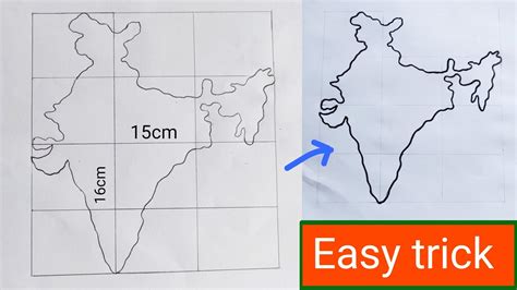 India Map Easy Drawing Idea How To Draw India Map Step By Step