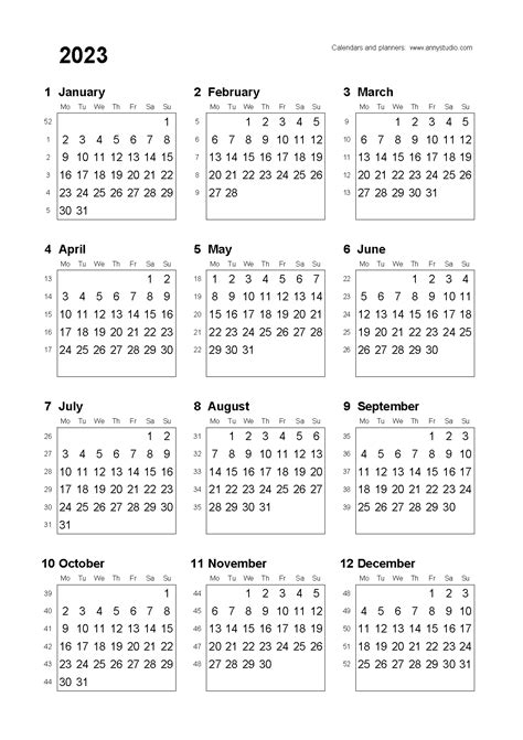 2023 Calendar With Week Numbers Us And Iso Week Numbers Calendar 2023