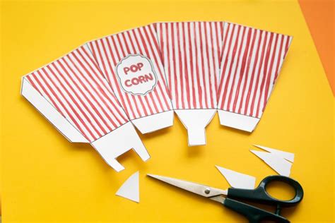 Diy Movie Popcorn Box Free Printable Make And Takes Popcorn Box