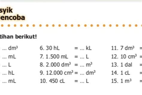 Satuan Volume Yang Sering Digunakan Berikut Kunci Jawaban Matematika