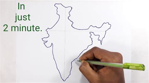 Easy To Draw The Map Of India How To Draw India Map Youtube