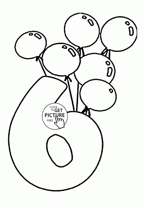 Number 6 Coloring Pages For Toddlers