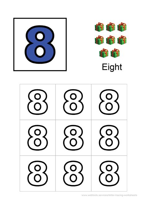 Webtools Number 8 Coloring Sheet 0002