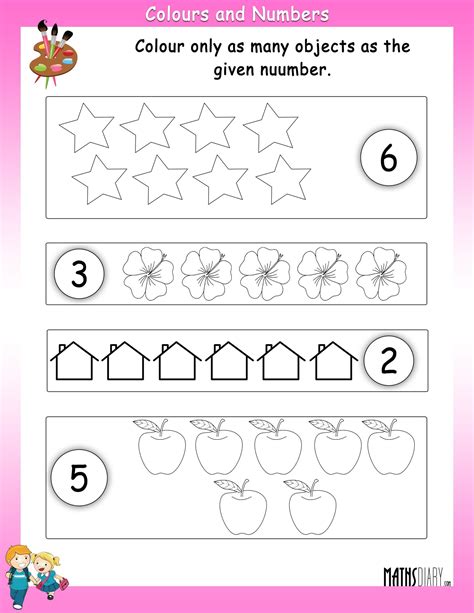 Colouring Worksheets Nursery Math Worksheets