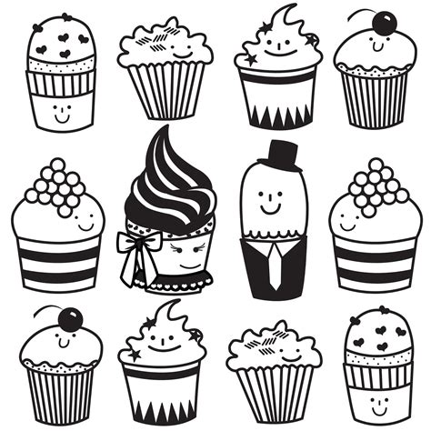 Gambar Free Printable Cupcake Coloring Pages Kids Images Owl Mewarnai