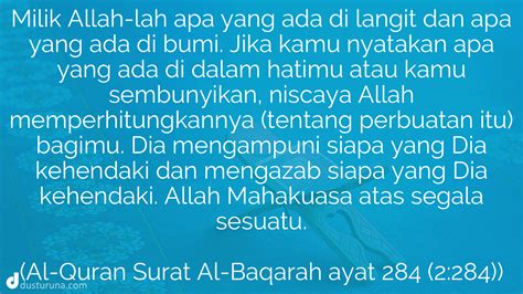 Surat Al Baqarah Ayat 284 285 Dan 286 Beserta Artinya Surat Al