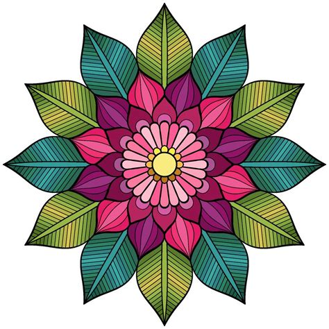 Flor En Mandala 🌼 Mandalas De Colores Mandalas Pintadas Mandalas Arte