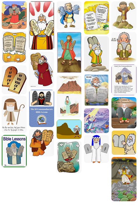 Moses With The Ten Commandments Stock Clipart Royalty Free Clip Art