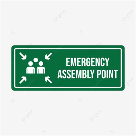 Emergency Assembly Point Sign Titik Kumpul Assembly Point Muster