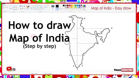 How To Draw Map Of Indiastep By Step L Learnbyarts Youtube