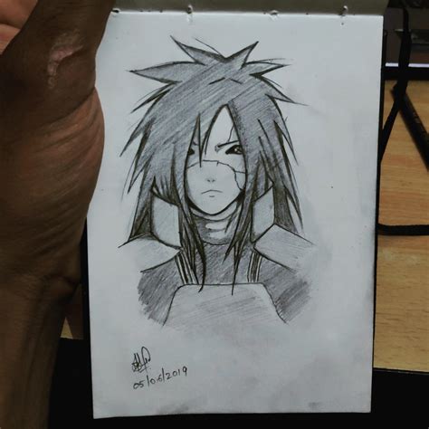 A Quick Sketch Of Uchiha Madara Rnaruto