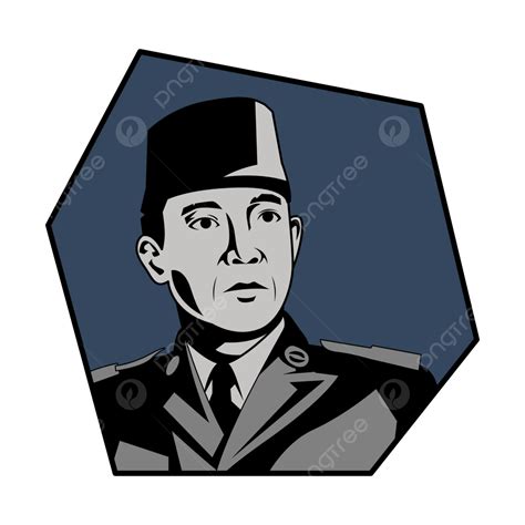 Indonesian Heroes Ir Soekarno Vector Indonesian Hero Ir Soekarno