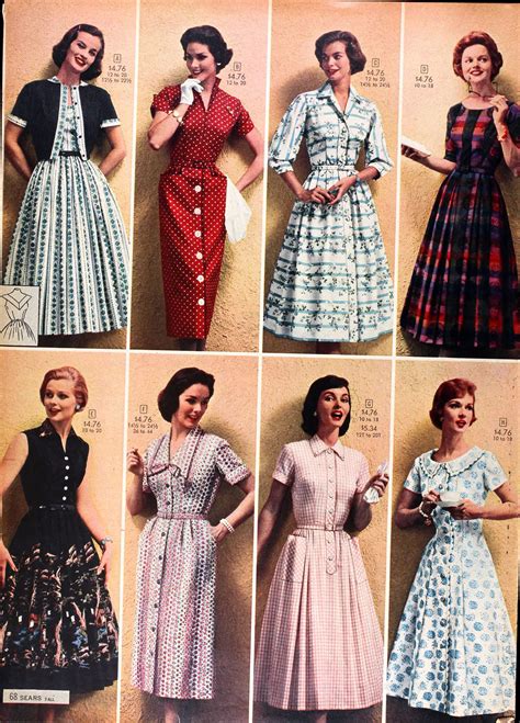 Womens Style Sears Catalog Springsummer 1958 Womens Dresses Love