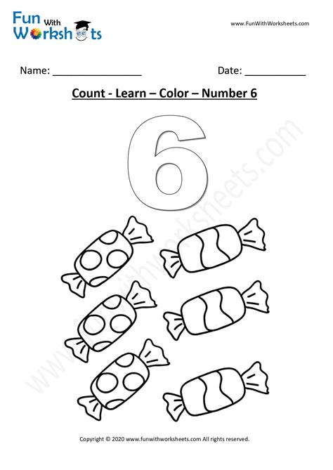 Number Learning Worksheets 6 Free Preschool Worksheets