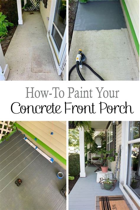 How To Paint A Porch Floor With Concrete Paint The Honeycomb Home