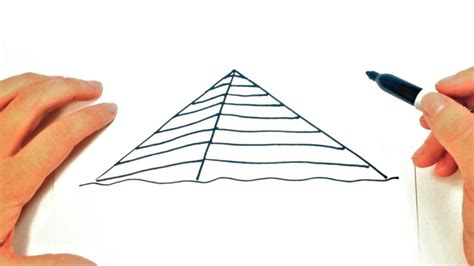 How To Draw A Pyramid Step By Step Easy Drawings