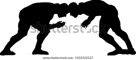 Wrestling Stance Silhouette