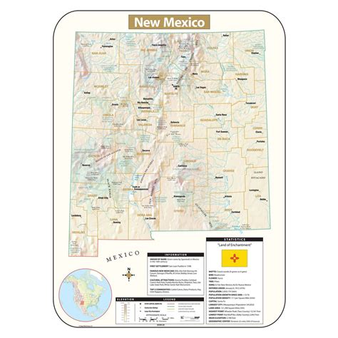 New Mexico State Wall Maps Office And Classroom Ultimate Globes