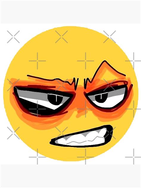 Angry Cursed Emoji TikTok MEME Face Poster For Sale By CursedEmoji