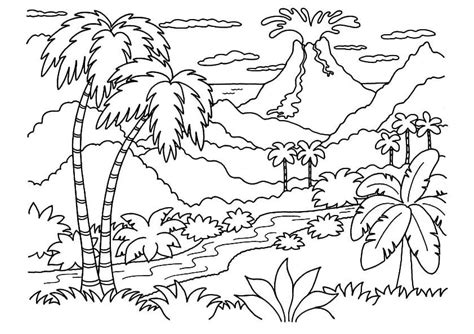 Coloriage Volcan 15 Dessin Gratuit à Imprimer