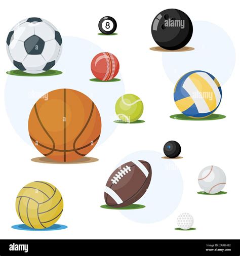 Set Of Sports Balls Vector Illustration Stock Vector Image And Art Alamy