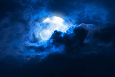 Download Blue Night Cloud Nature Moon 4k Ultra Hd Wallpaper